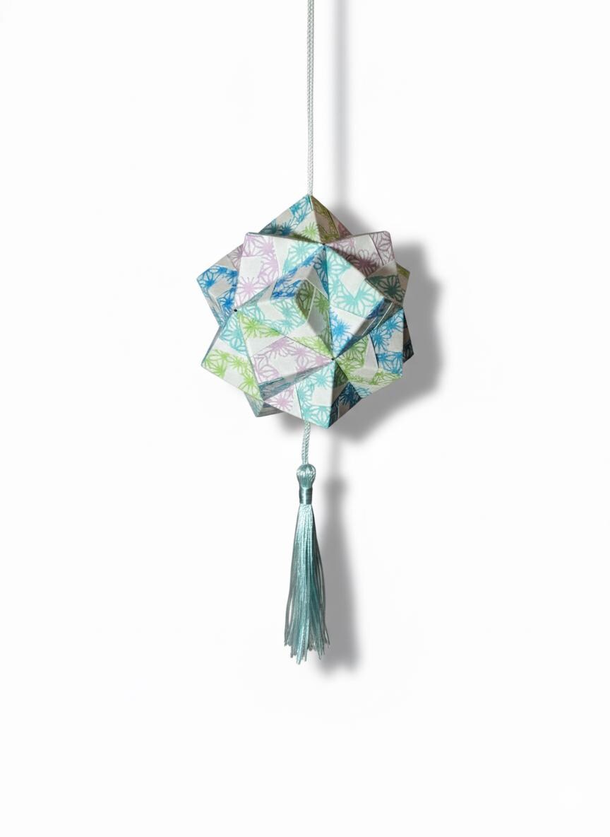 Kusudama Origami Kit – Japanese Paper Craft DIY Gift (Aurora Flare)
